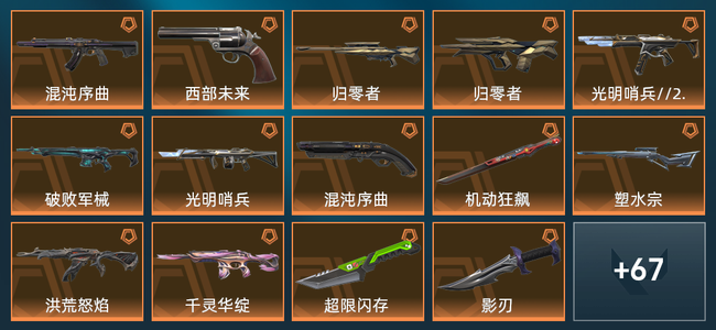 无畏契约23橙皮 11紫皮 93皮肤 47780皮肤总价值 945已用源晶