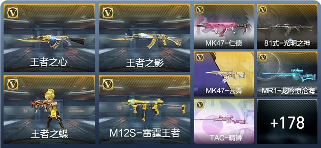 穿越火线：枪战王者V6 9王者武器 187英雄武器 3英雄角色 134万化 专家S