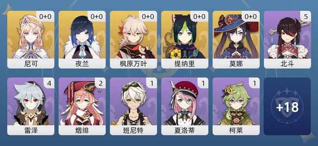 原神5黄 5角色黄 5五星角色 女主 35级
