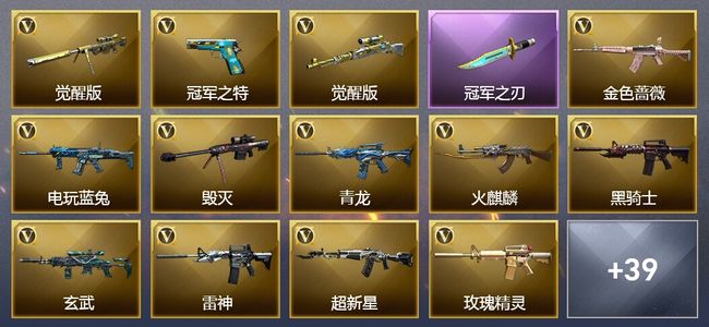 穿越火线（CF）4王者武器 50V武器 1V角色 17皮肤 可排位 枪王