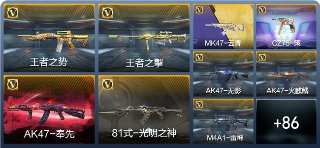 穿越火线：枪战王者V6 5王者武器 107英雄武器 3英雄角色 189万化 枪王S