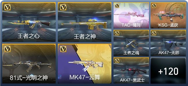 穿越火线：枪战王者V5 6王者武器 142英雄武器 4英雄角色 170万化 新锐