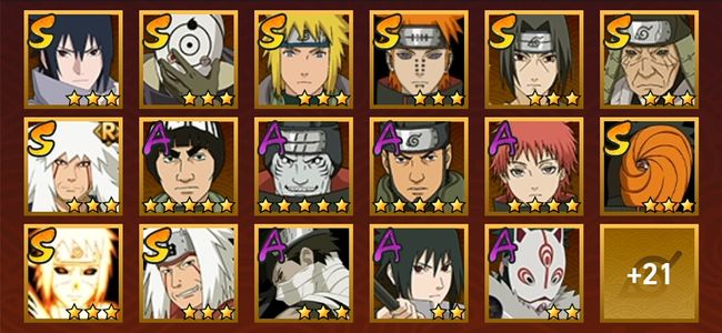 火影忍者V7 10S忍 28A忍 134忍 1230S碎片 16通灵 800W战力 前500名 中忍