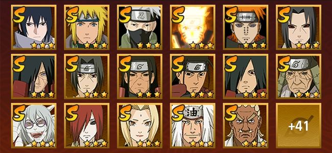 火影忍者V6 22S忍 36A忍 170忍 2471S碎片 16通灵 700W战力 前1000名 上忍