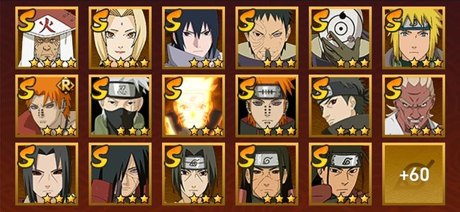 火影忍者V13 32S忍 45A忍 256忍 4739S碎片 24通灵 1000W战力 前50名 上忍