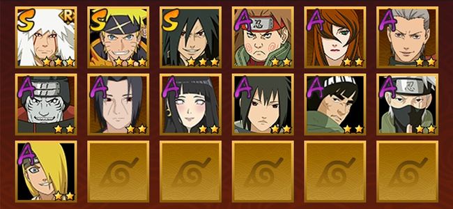 火影忍者V6 3S忍 10A忍 49忍 486S碎片 8通灵 100W战力 前1000名 暗部