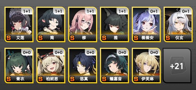 绝区零42黄 33角色黄 20S角色 9S音擎 13S邦布 女主 60