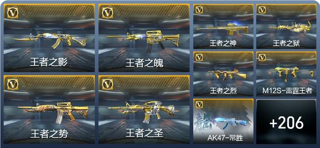 穿越火线：枪战王者V8 26王者武器 215英雄武器 6英雄角色 458万化 大师