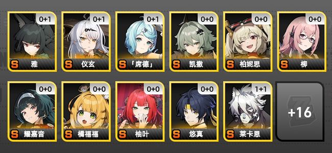 绝区零25黄 16角色黄 15S角色 9S音擎 10S邦布 男主 58