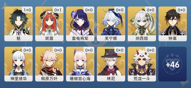 原神34黄 25角色黄 9武器黄 20五星角色 8五星武器 女主 59级