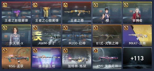 穿越火线：枪战王者3王者 124英雄武器 3英雄角色 280万化 专家S