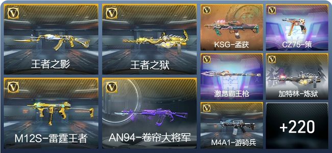 穿越火线：枪战王者V6 5王者武器 230英雄武器 6英雄角色 237万化 大师S