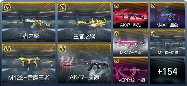 穿越火线：枪战王者V8 11王者武器 249英雄武器 4英雄角色 462万化 大师