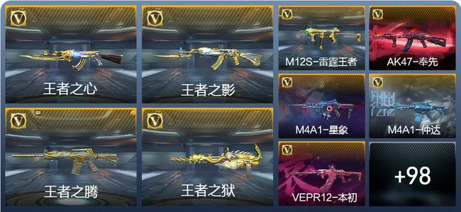 穿越火线：枪战王者V7 11王者武器 113英雄武器 5英雄角色 207万化 大师