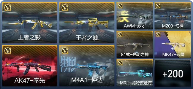 穿越火线：枪战王者V6 3王者武器 280英雄武器 3英雄角色 304万化 枪皇SS