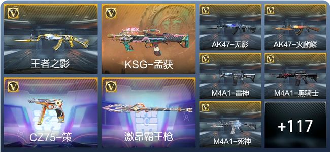 穿越火线：枪战王者V1 1王者武器 175英雄武器 1英雄角色 224万化 大师SS