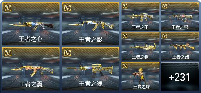 穿越火线：枪战王者V8 33王者武器 314英雄武器 6英雄角色 227万化 枪皇