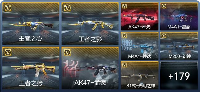 穿越火线：枪战王者V8 17王者武器 262英雄武器 3英雄角色 416万化 枪圣