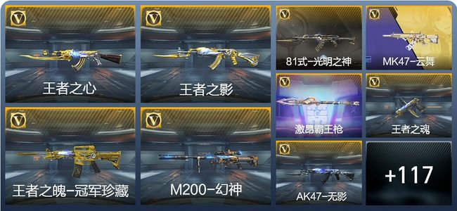 穿越火线：枪战王者V5 6王者武器 178英雄武器 3英雄角色 237万化 枪皇S