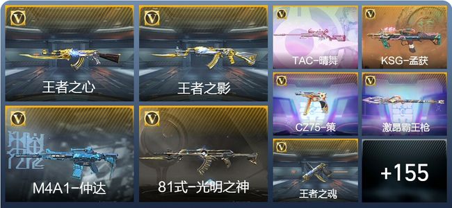 穿越火线：枪战王者V6 8王者武器 223英雄武器 6英雄角色 223万化 枪皇S