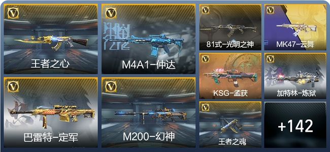 穿越火线：枪战王者V6 4王者武器 206英雄武器 4英雄角色 251万化 枪圣SS