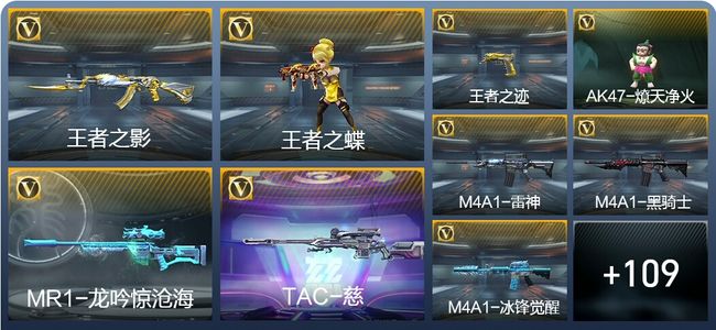 穿越火线:枪战王者V1 6王者武器 158英雄武器 1英雄角色 196万化 枪王SSS