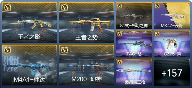 穿越火线：枪战王者V5 4王者武器 242英雄武器 4英雄角色 362万化 枪皇S