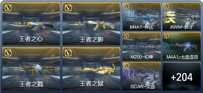 穿越火线：枪战王者V8 11王者武器 309英雄武器 3英雄角色 491万化 枪皇SS