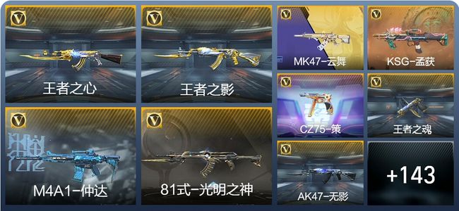 穿越火线：枪战王者V1 3王者武器 173英雄武器 4英雄角色 294万化 枪神