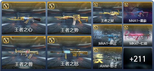 穿越火线：枪战王者V8 21王者武器 315英雄武器 6英雄角色 515万化 枪圣