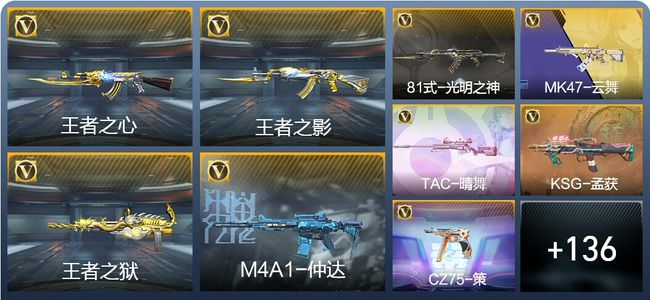 穿越火线：枪战王者V5 6王者武器 206英雄武器 3英雄角色 242万化 枪王