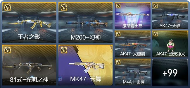 穿越火线：枪战王者V4 6王者武器 121英雄武器 5英雄角色 147万化 专家