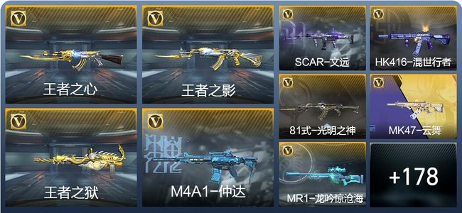 穿越火线：枪战王者V7 8王者武器 248英雄武器 2英雄角色 190万化 大师SS