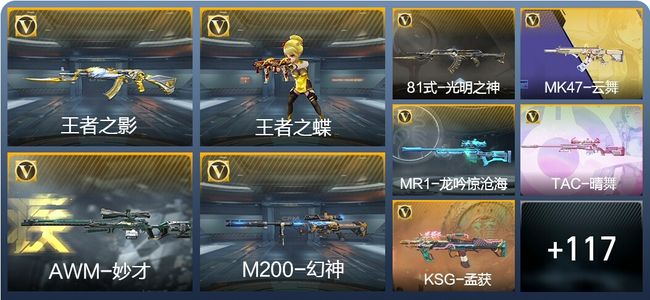 穿越火线：枪战王者V5 3王者武器 155英雄武器 1英雄角色 253万化 大师