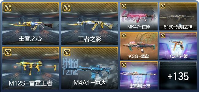 穿越火线：枪战王者V3 8王者武器 216英雄武器 4英雄角色 235万化 大师