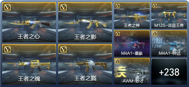 穿越火线：枪战王者V8 20王者武器 322英雄武器 5英雄角色 586万化 枪王SSS