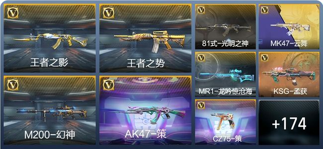 穿越火线：枪战王者V7 5王者武器 247英雄武器 4英雄角色 278万化 大师