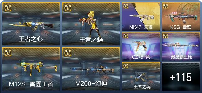 穿越火线：枪战王者V3 4王者武器 177英雄武器 2英雄角色 229万化 专家S