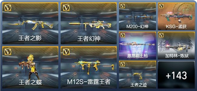 穿越火线：枪战王者V5 10王者武器 204英雄武器 3英雄角色 270万化 大师S