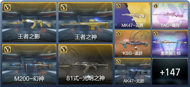 穿越火线：枪战王者V5 3王者武器 237英雄武器 4英雄角色 244万化 枪王S