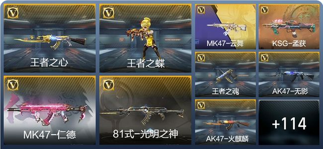 穿越火线：枪战王者V3 4王者武器 171英雄武器 2英雄角色 107万化 枪圣