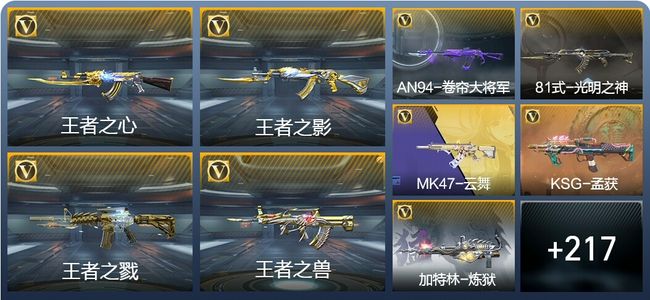 穿越火线：枪战王者V7 19王者武器 253英雄武器 3英雄角色 464万化 枪皇S