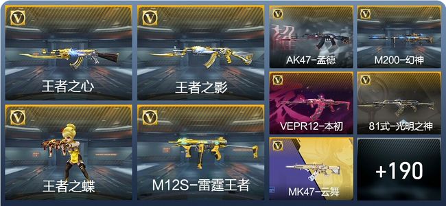 穿越火线：枪战王者V8 16王者武器 213英雄武器 6英雄角色 447万化 枪王