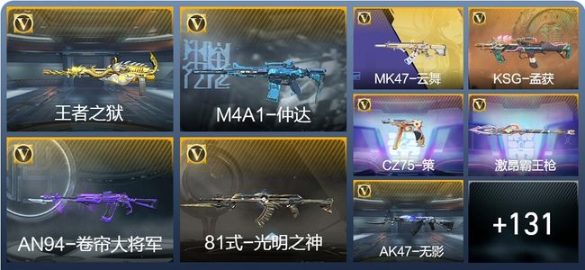 穿越火线：枪战王者V2 2王者武器 186英雄武器 2英雄角色 205万化 大师