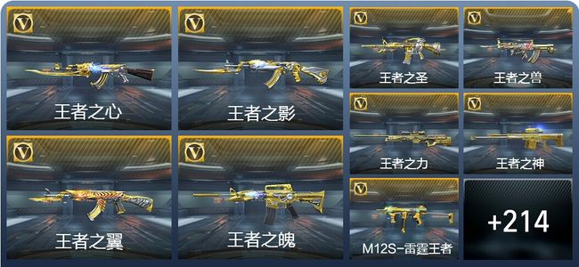 穿越火线：枪战王者V9 37王者武器 323英雄武器 5英雄角色 487万化 枪皇SSS