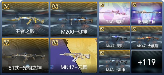 穿越火线：枪战王者V2 2王者武器 167英雄武器 2英雄角色 208万化 专家S