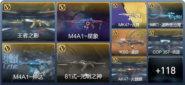 穿越火线：枪战王者V5 5王者武器 173英雄武器 2英雄角色 216万化 枪王SSS