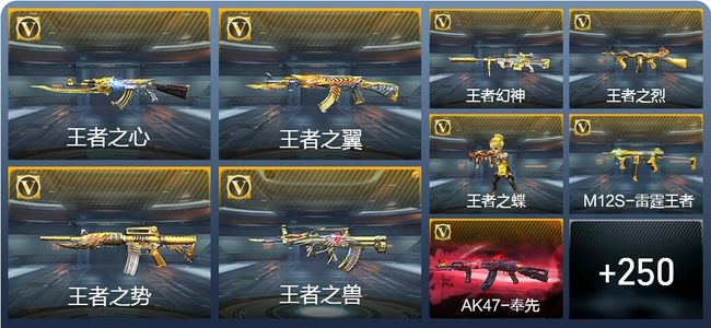 穿越火线：枪战王者V9 47王者武器 428英雄武器 8英雄角色 562万化 枪王SSS