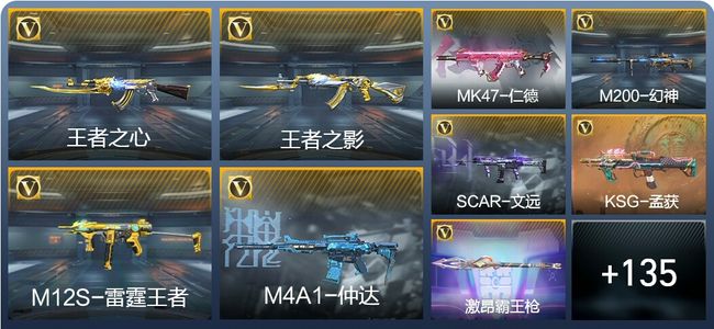 穿越火线：枪战王者V2 8王者武器 187英雄武器 2英雄角色 200万化 枪皇SSS