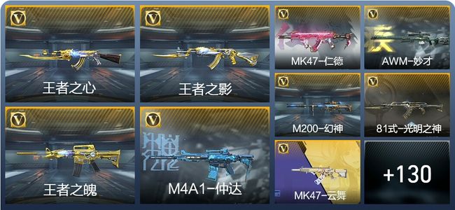 穿越火线：枪战王者V5 7王者武器 196英雄武器 3英雄角色 332万化 大师